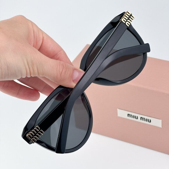 Miu Miu MU12ZS 16K5S0 BRAND NEW Sunglasses Black Grey Phantos Unisex main image 5